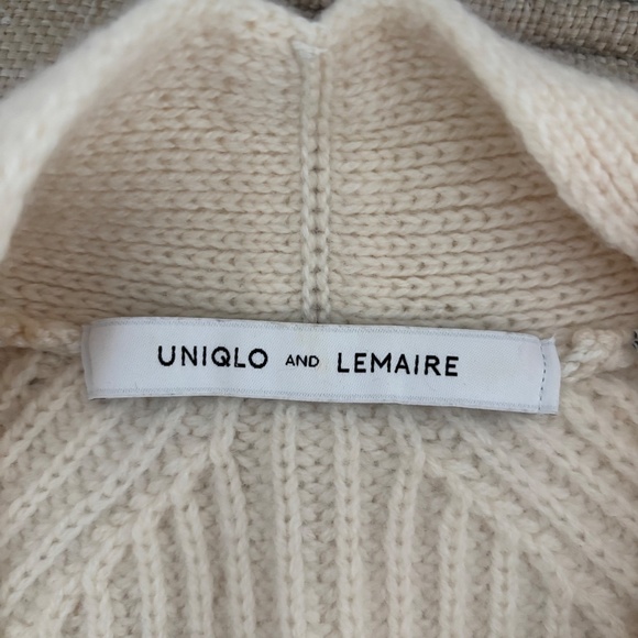 Uniqlo x Lemaire F/W 2015 100% Wool Knitted Cardigan Cream Size Large - Picture 4 of 8